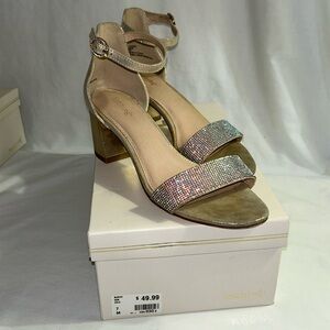 Maripé dress shoes 2” heels gem gold 7M